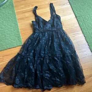 Flouncy, shimmery DKNY holiday dress